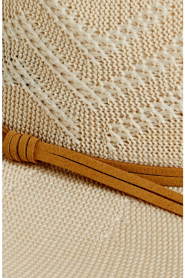 Packable Knit Wide Brim Hat, Alternate, color, IVORY COMBO