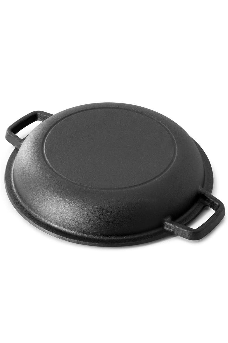 5 Quart Pre-Seasoned 2-in-1 Cast Iron Dutch Oven and Skillet, Alternate, color, Black