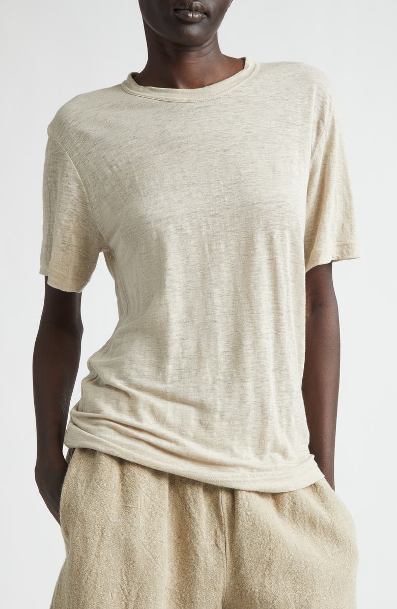 Comme des Garçons Thin Linen Jersey T-Shirt, Main, color, Ecru