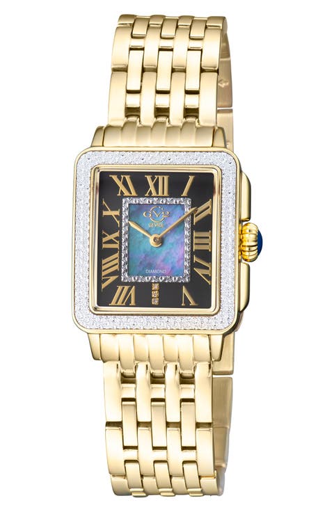 Padova Diamond Swiss Quartz Rectangle Bracelet Watch, 30mm - 0.014ct.