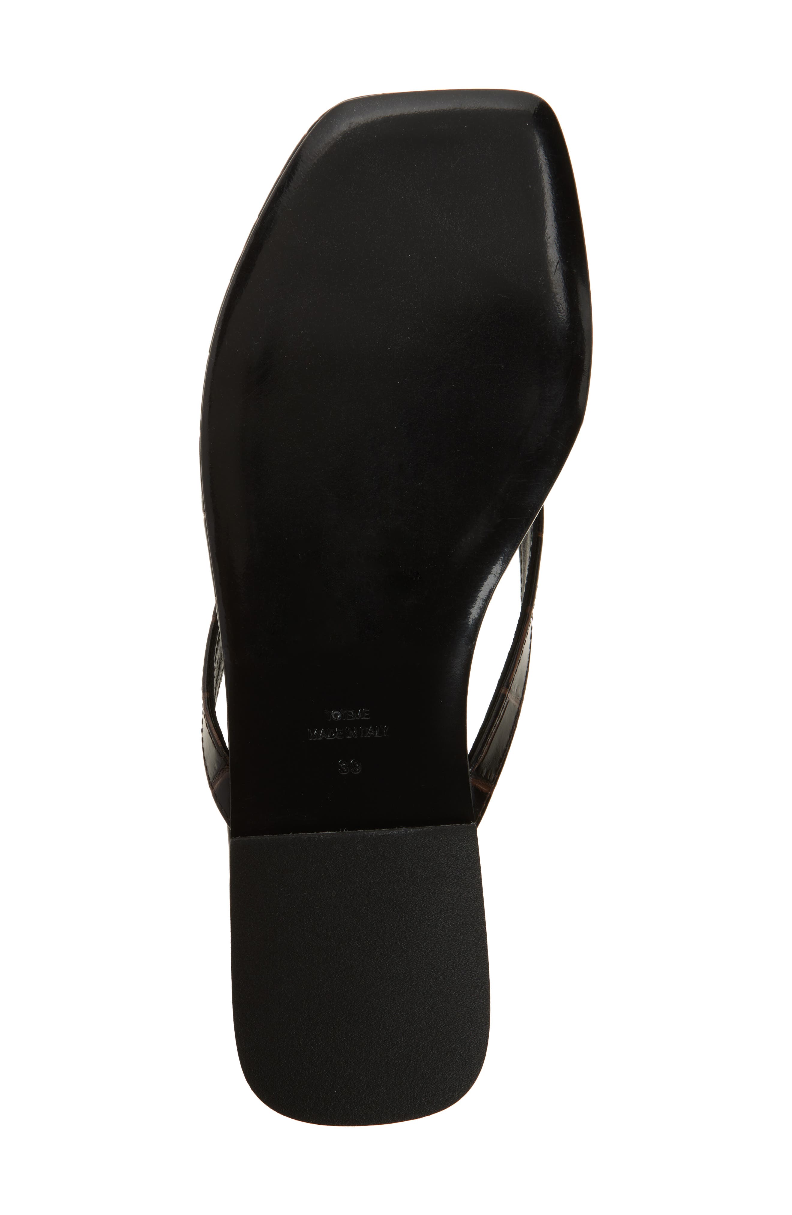 TOTEME Croc Embossed Flip Flop, Alternate, color, Dark Brown