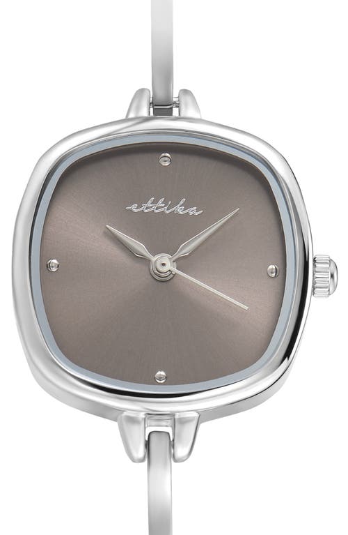 Ettika Square Case Slim Strap Watch In Metallic