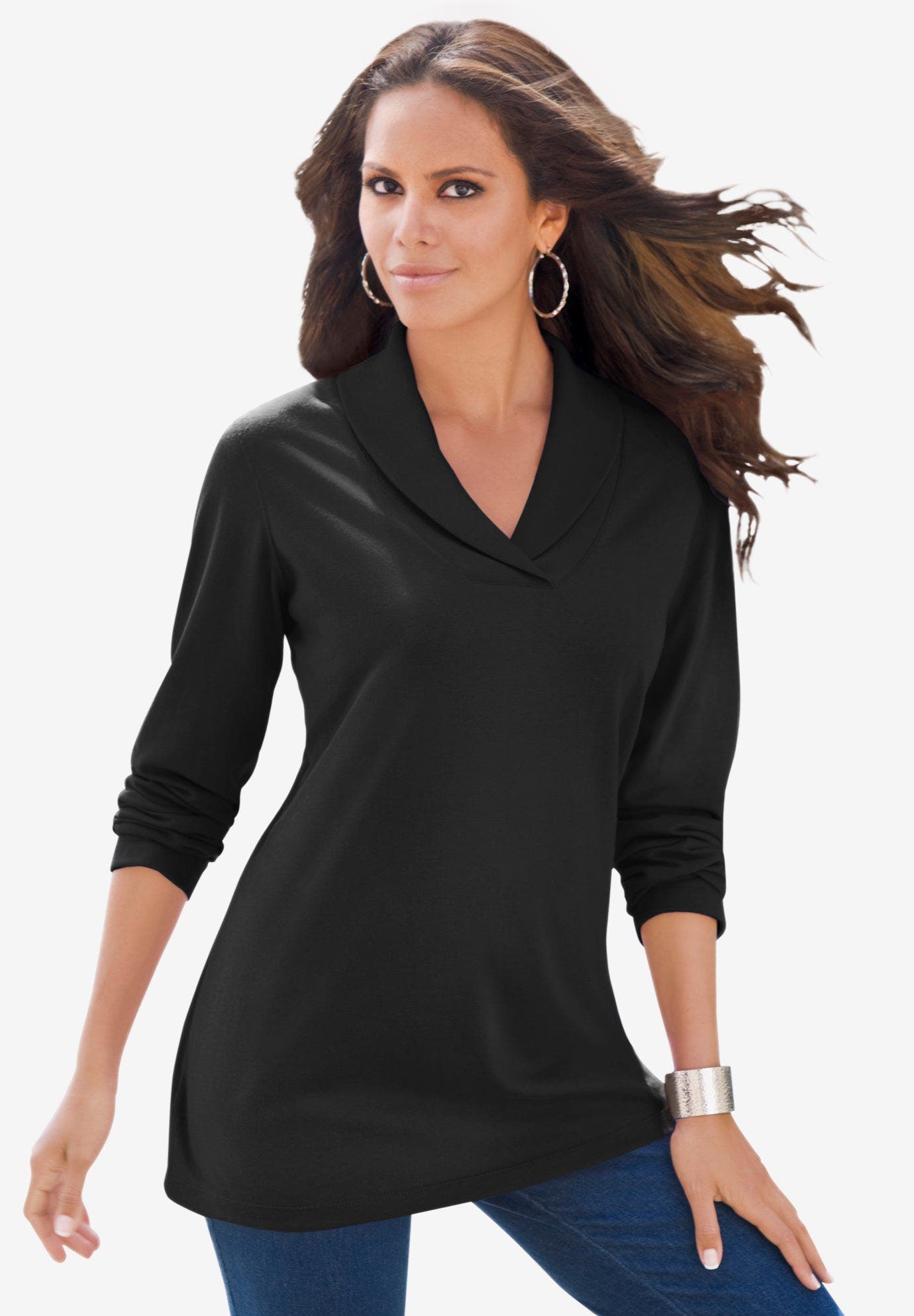 Shawl Collar Ultimate Tee - image 2