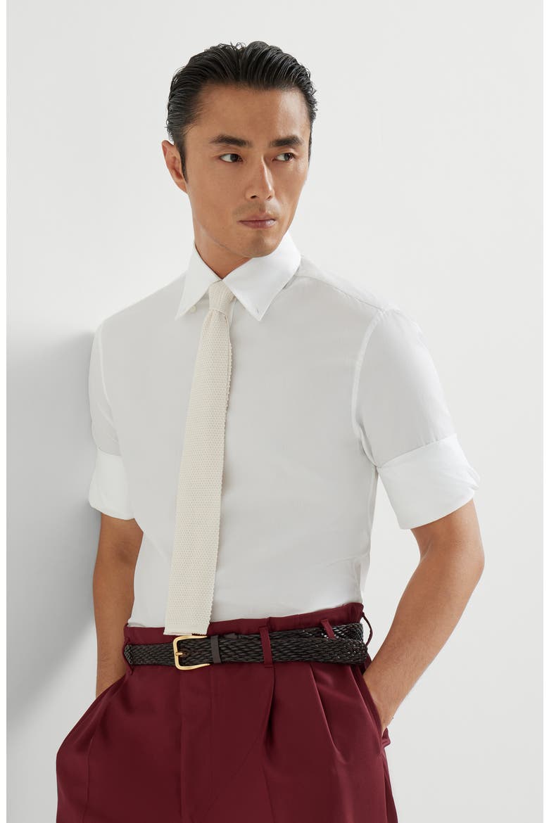Button-down collar shirt, Alternate, color, White