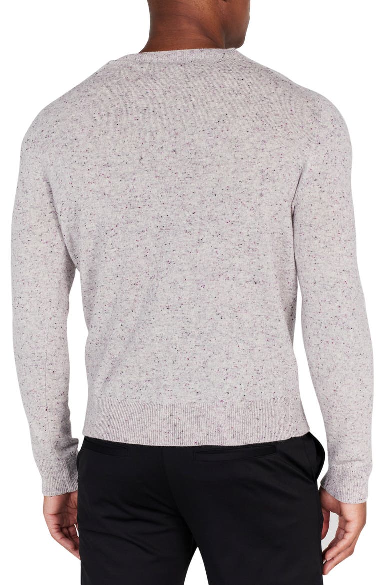 Bordon Fleck Merino Wool Crewneck Sweater, Alternate, color, FOGGY