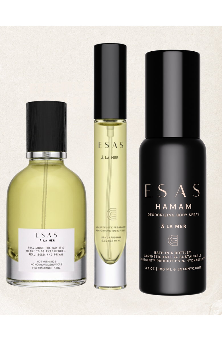 Esas NYC À la Mer Organic Eau de Parfum Gift Set - Value $300, Main, color, Light Gold