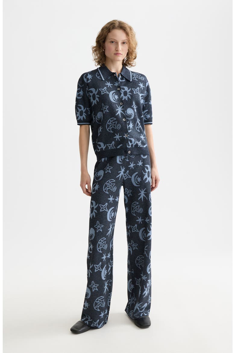 Metallic Jacquard Pants, Alternate, color, COSMIC SKY SPACED CARBON