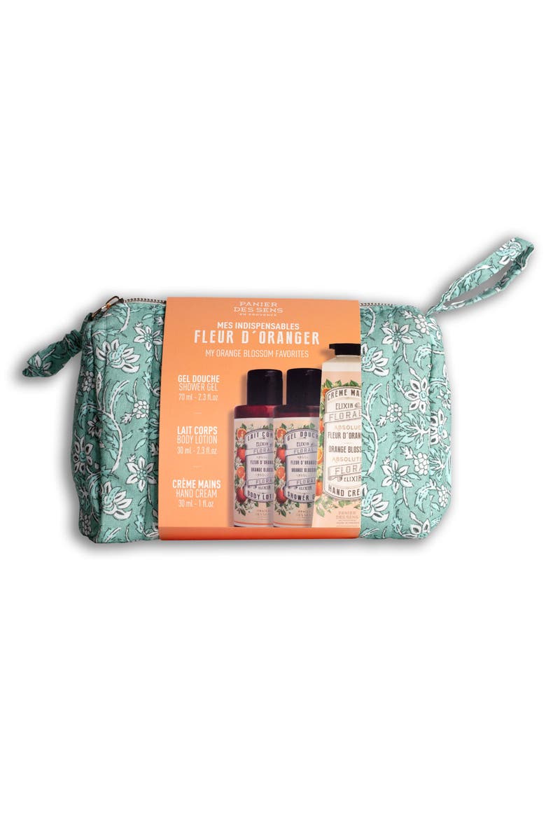 Orange Blossom Travel Set, Main, color, Green
