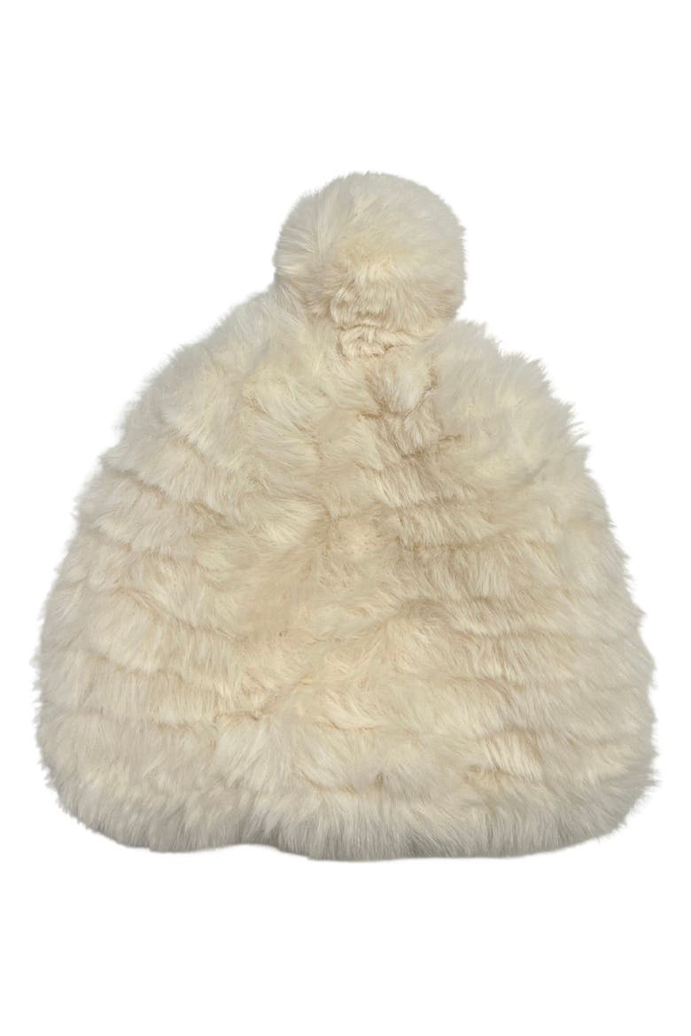 Faux Fur Pom Beanie, Main, color, IVORY