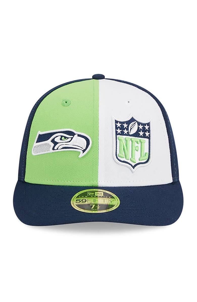 New Era Men's New Era Neon Green/College Navy Seattle Seahawks 2023 Sideline Low Profile 59FIFTY Fitted Hat, Alternate, color, Neon Green