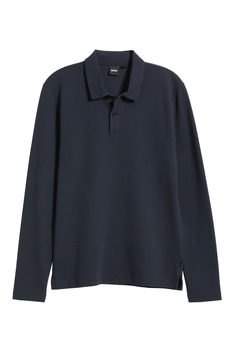 Pleins Long Sleeve Polo, Alternate, color, DARK BLUE