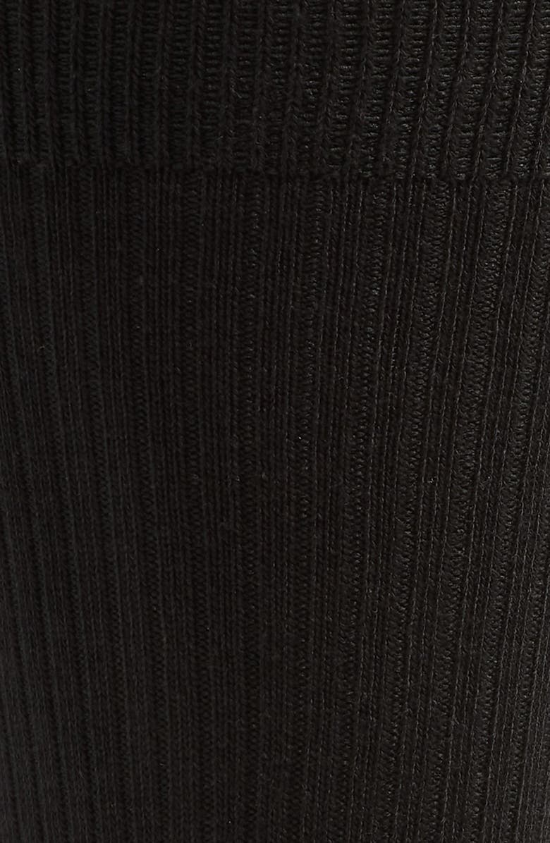 Nordstrom Casual Rib Crew Socks, Alternate, color, Black
