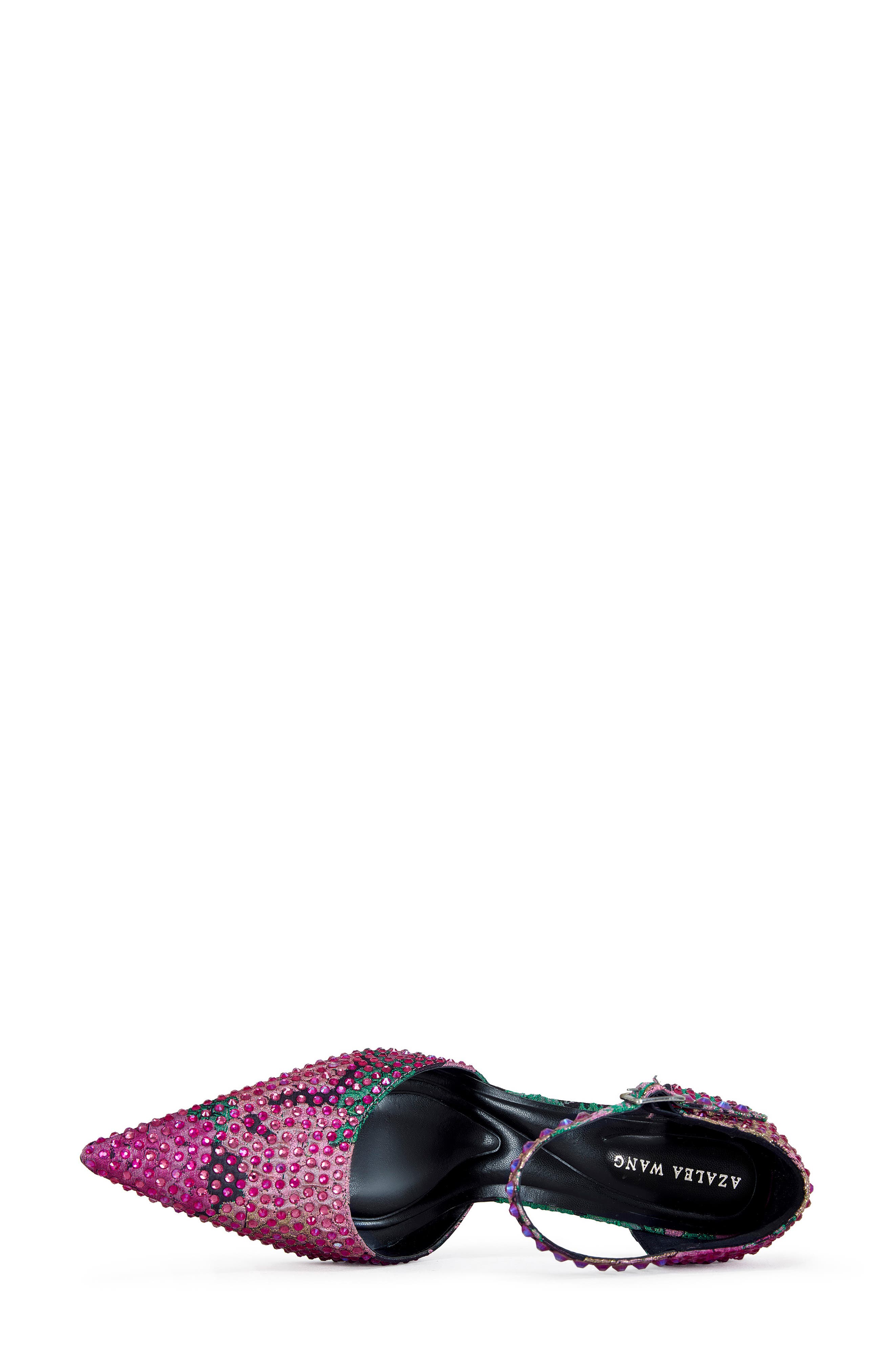 AZALEA WANG Daiyya Ankle Strap Pointed Toe Pump, Alternate, color, Pink Multi