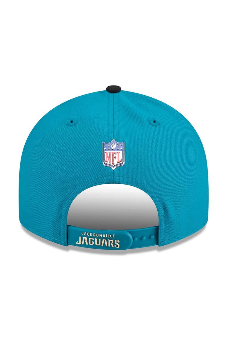 Men's New Era  Teal/Black Jacksonville Jaguars 2026 NFL Draft On Stage Pre-Curved 9FIFTY Snapback Hat, Alternate, color, Teal