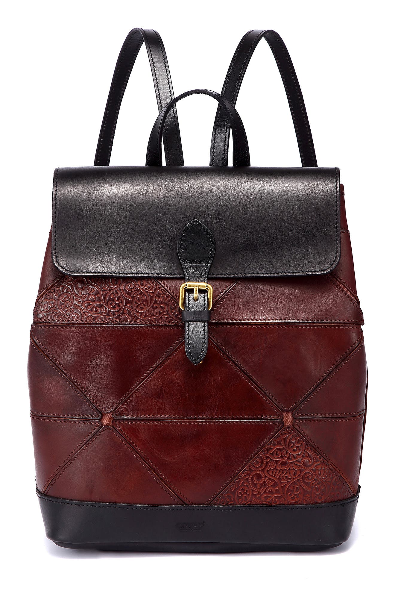OLD TREND Prism Leather Backpack, Main, color, 