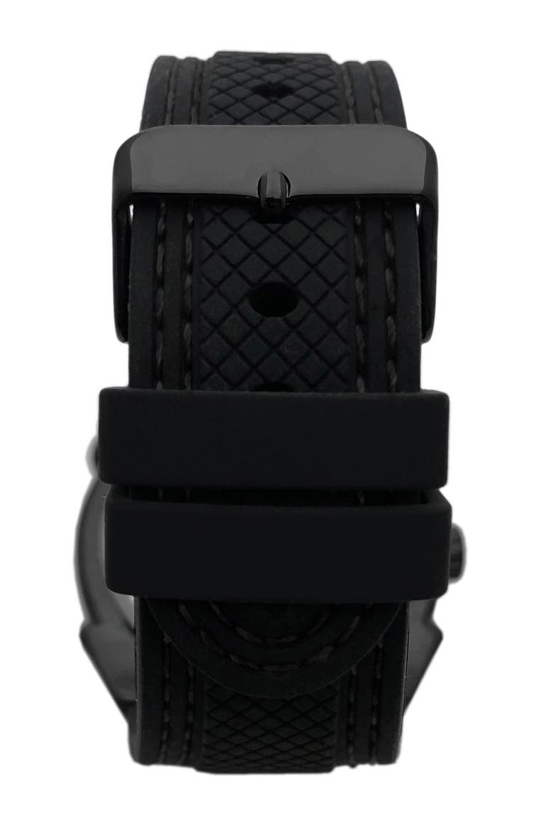 Sports Calendar Silicone Rubber Watch - 44MM, Alternate, color, Black