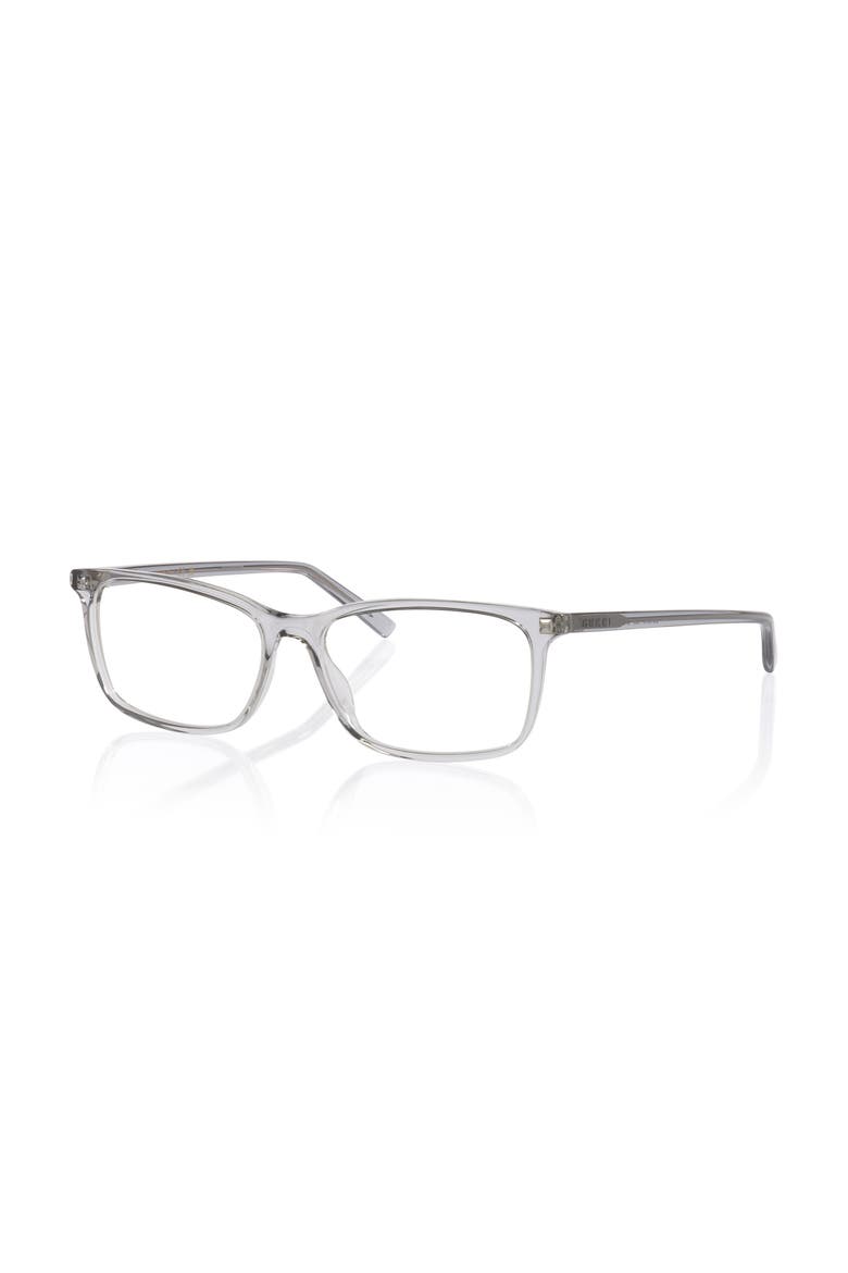57mm Rectangle optical glasses, Main, color, Silver