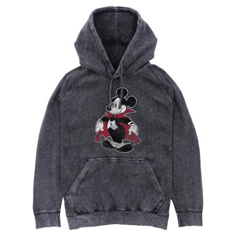 Mens Mickey & Friends Halloween Retro Vampire Lightweight Hoodie