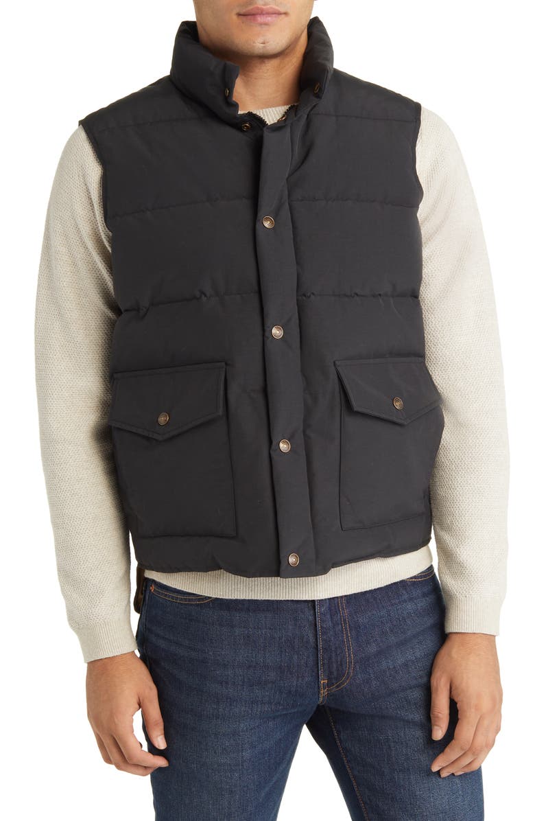Schott NYC Men's Nylon & Cotton Puffer Vest, Alternate, color, 
