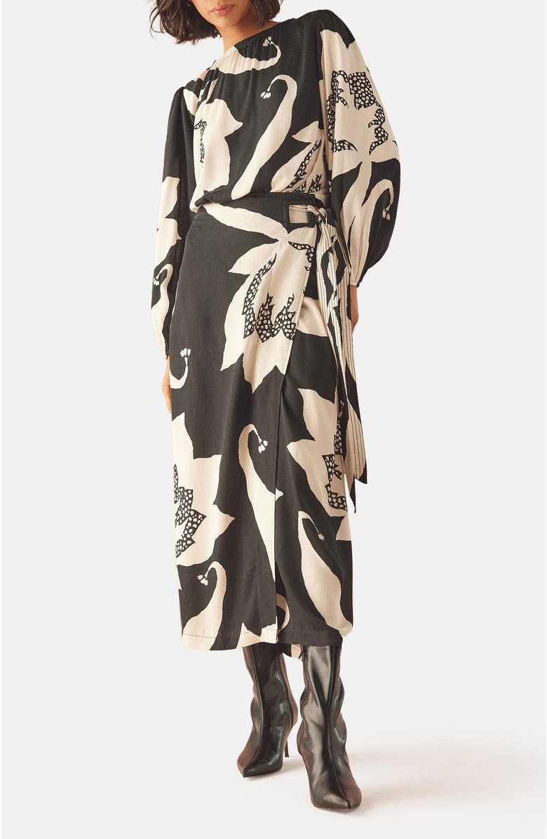 Omika Ayla Blouse, Alternate, color, Audrey Nocturne