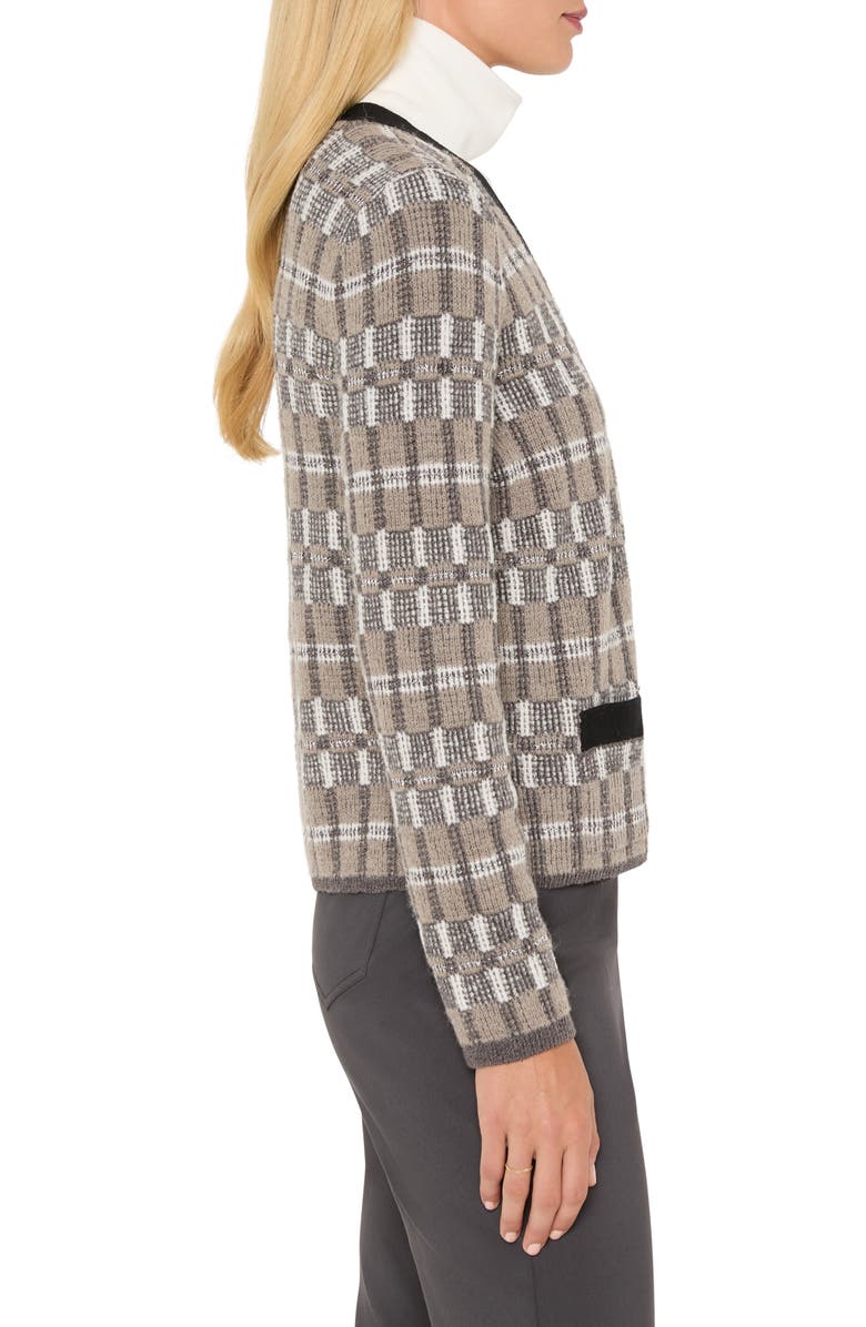 NIC+ZOE Grid Mix Cardigan, Alternate, color, Black Multi