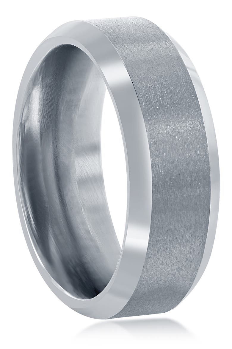 8mm Tungsten Ring, Alternate, color, SILVER