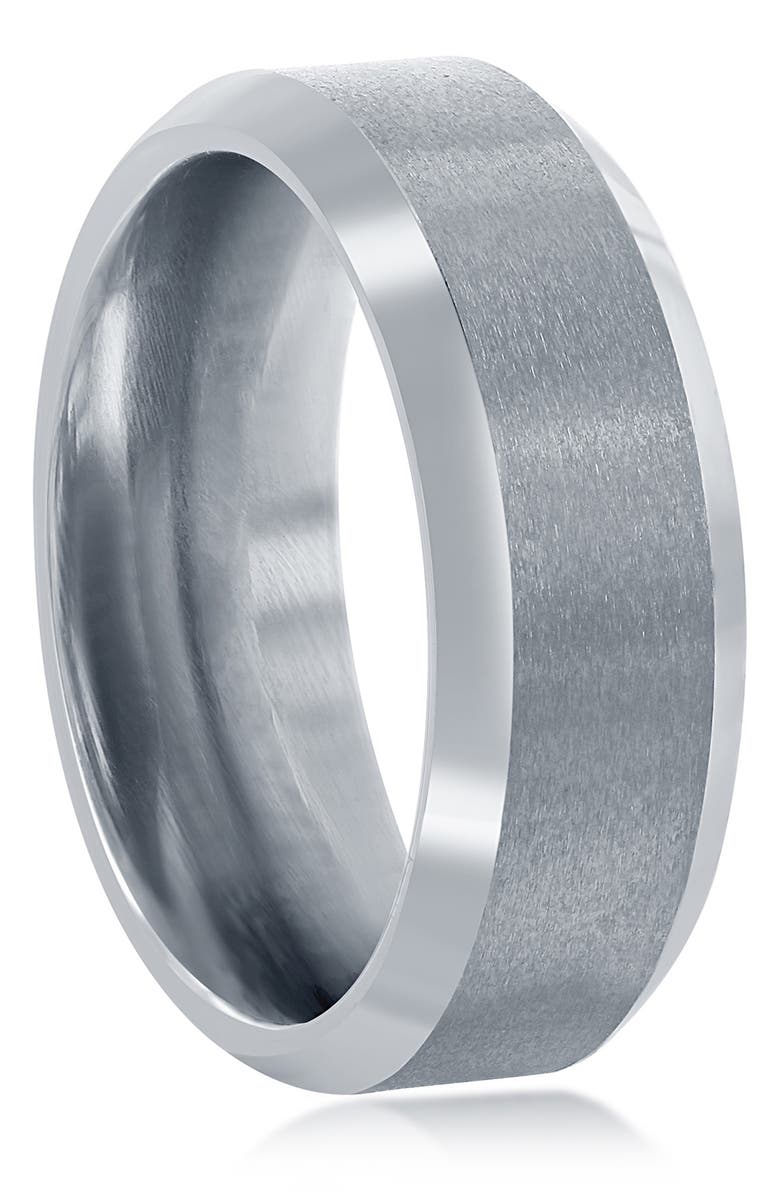 BLACKJACK 8mm Tungsten Ring, Alternate, color, Silver