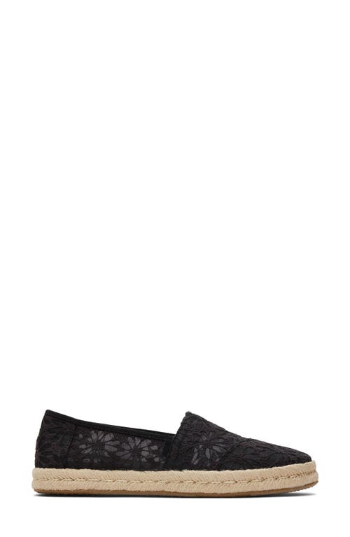Toms Alpargata Rope Espadrille 2.0 Shoe In Black Crochet