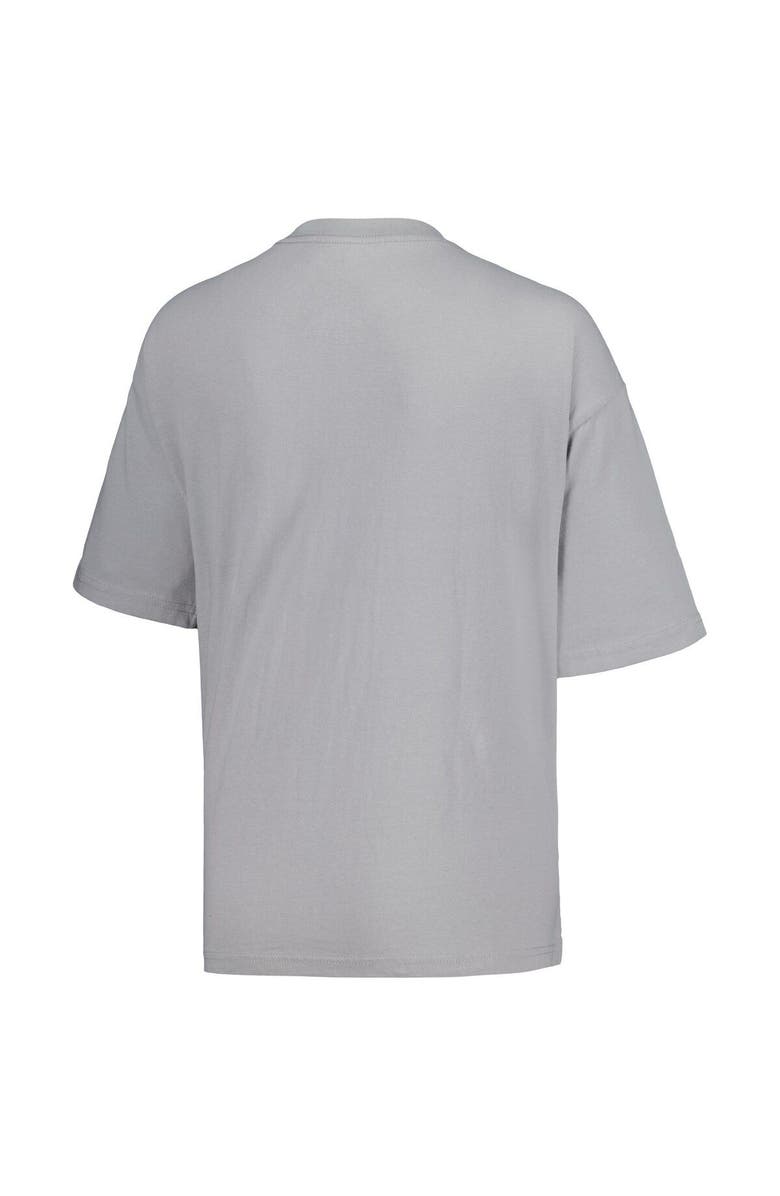 PRESSBOX Women's Pressbox Silver Miami Hurricanes Rock & Roll School of Rock T-Shirt, Alternate, color, Silver