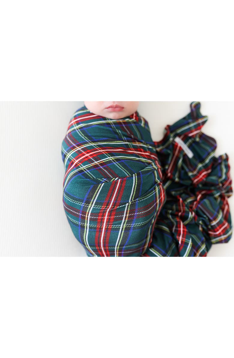 Posh Peanut Tartan Plaid Beanie & Swaddle Set, Alternate, color, 
