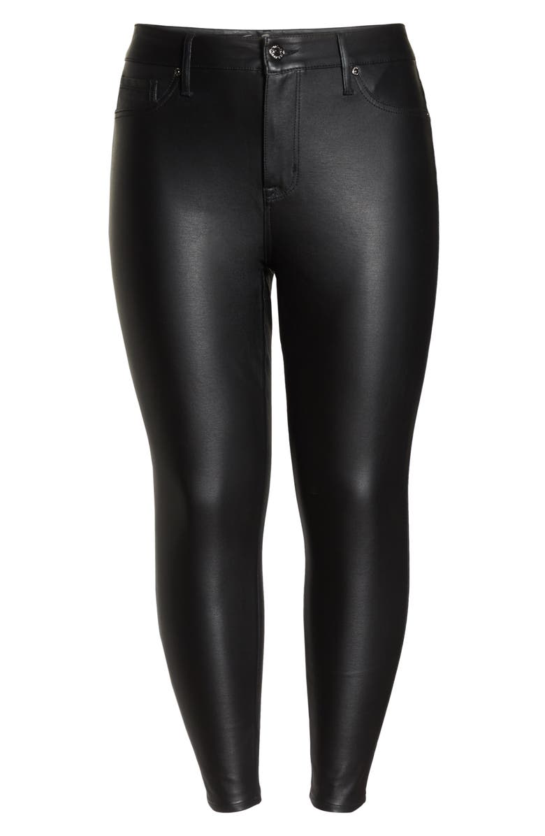 Seven7 Signature Skinny Crop Coated Jeans, Alternate, color, 