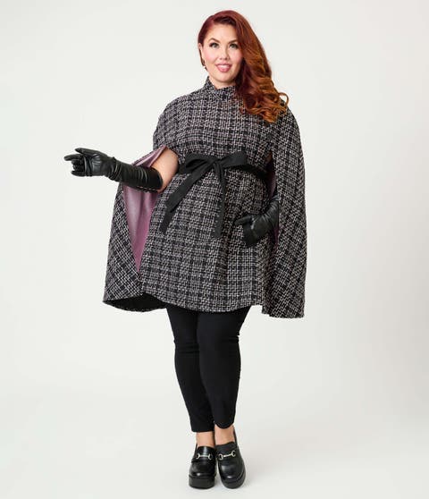 Plus Size Savile Row Cape Coat