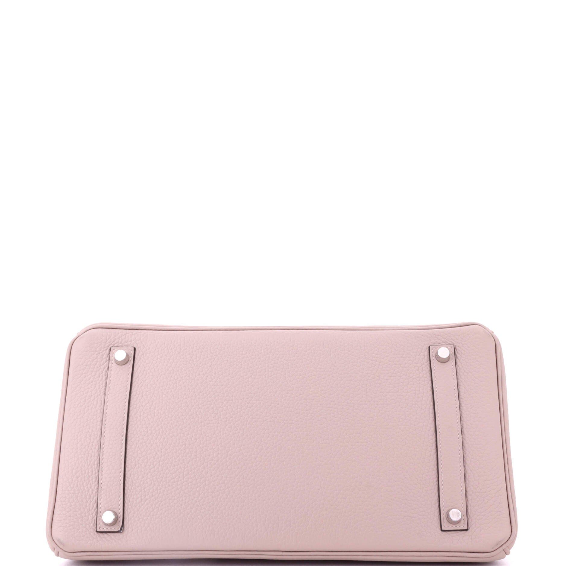 Pre-Owned Hermes Birkin Handbag Purple Clemence with Palladium Hardware 35, Alternate, color, Glycine