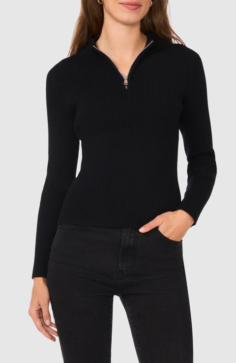 Rib Quarter Zip Sweater