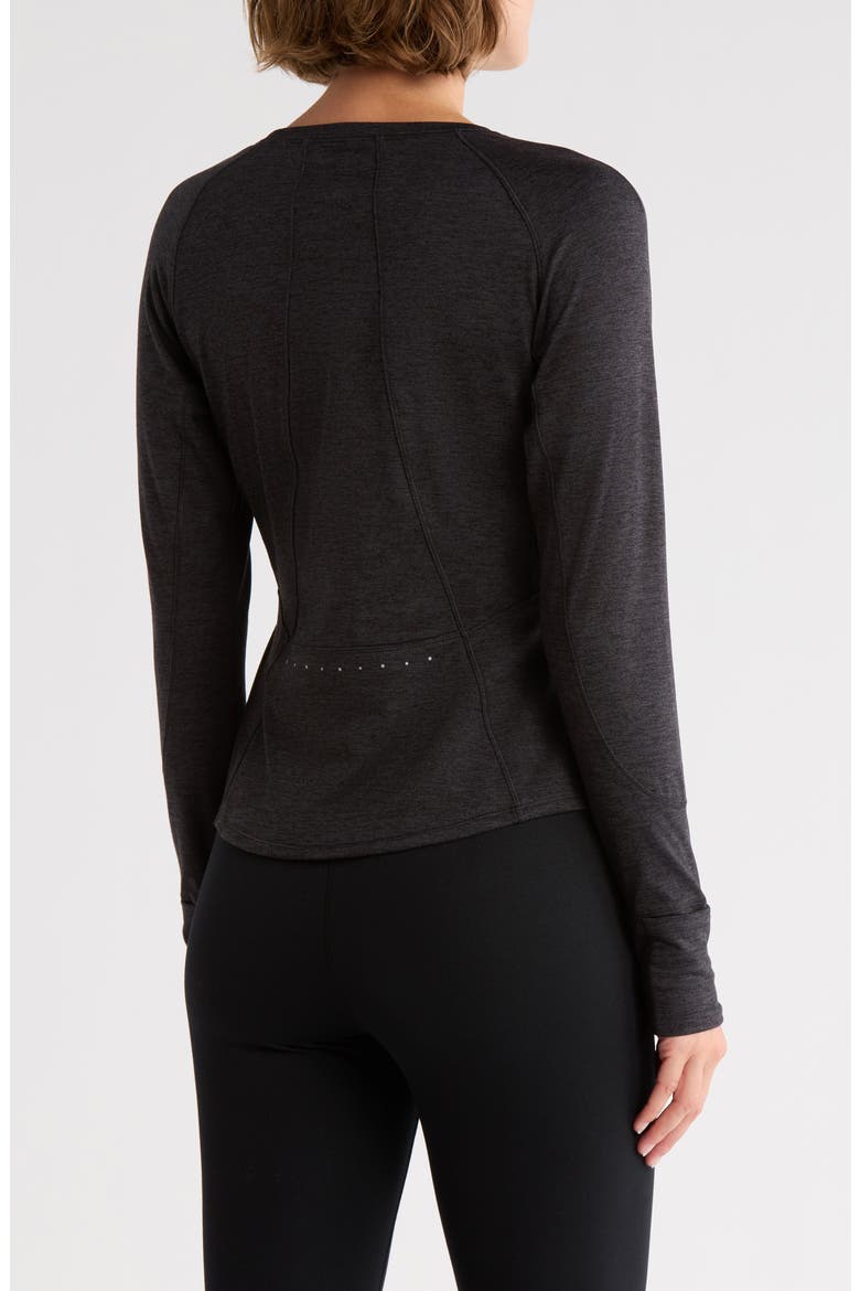 Long Sleeve Compression Top, Alternate, color, RICH BLACK