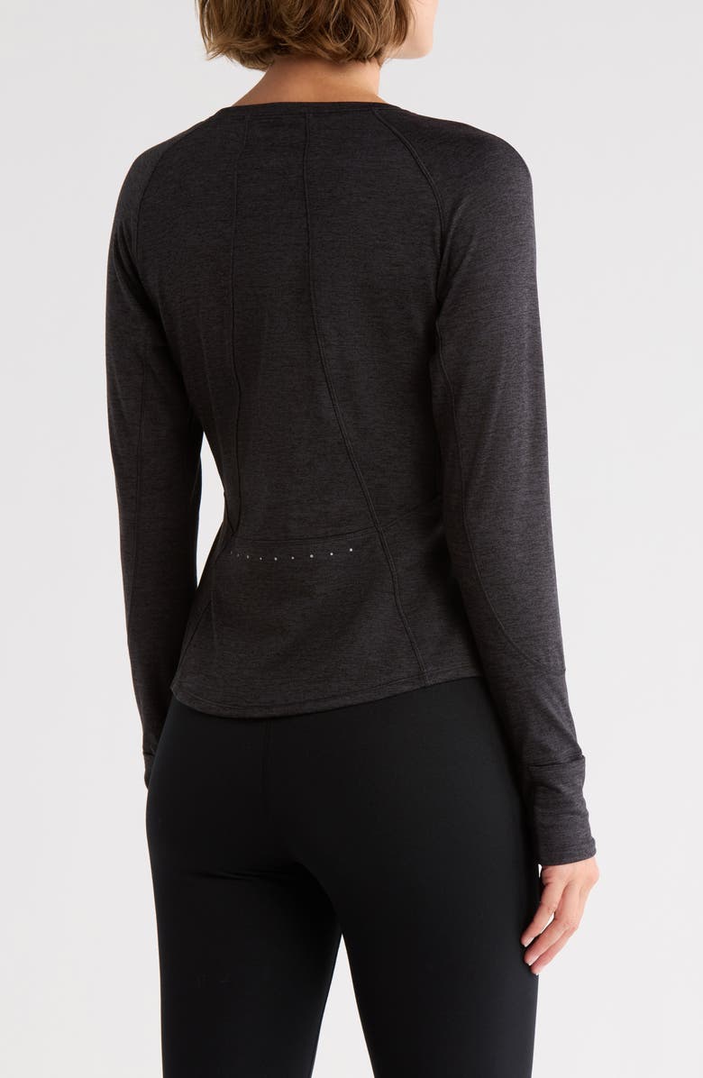 LAYER 8 Long Sleeve Compression Top, Alternate, color, Rich Black