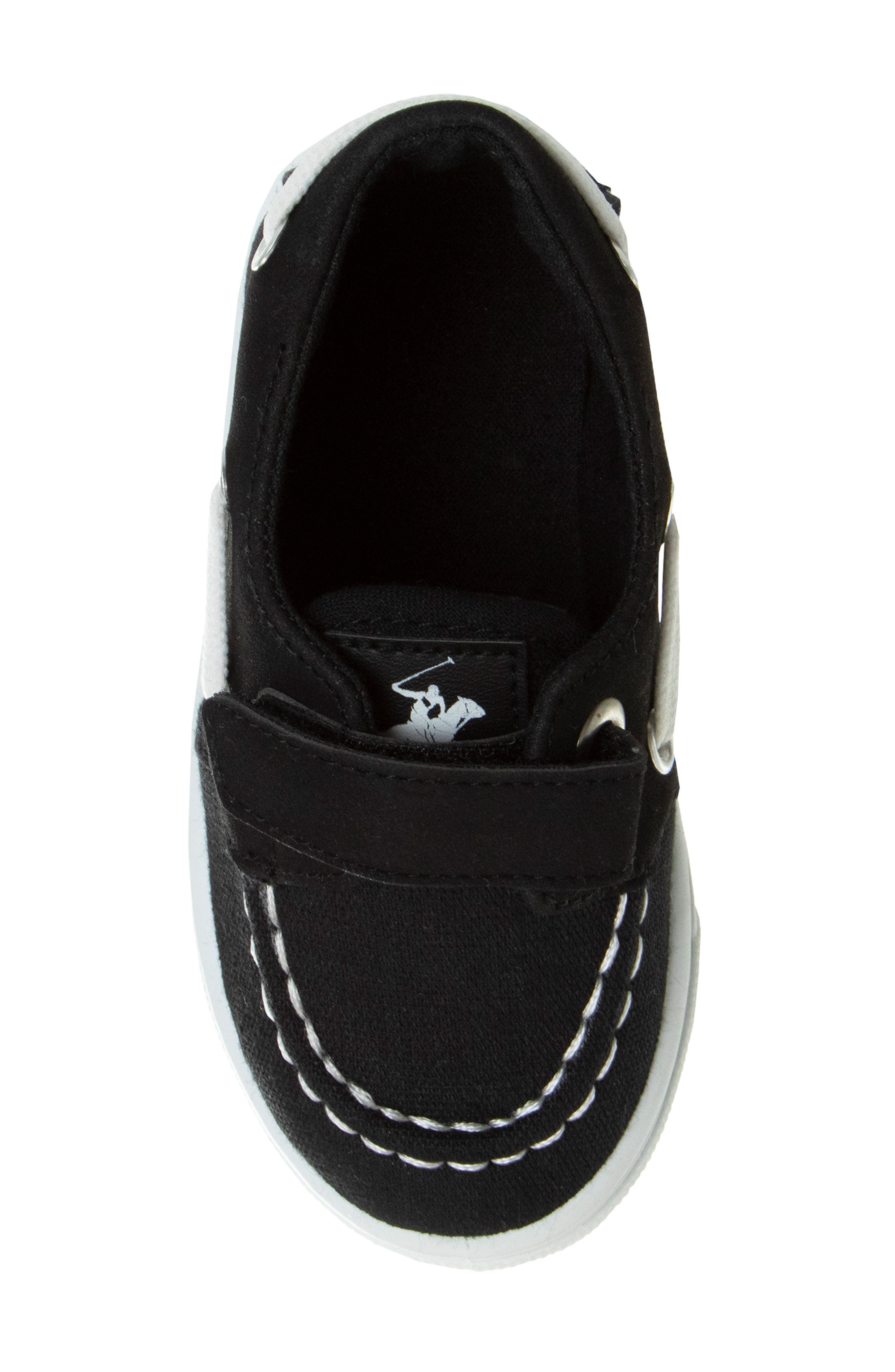 BEVERLY HILLS POLO CLUB Kids' Moc Toe Sneaker, Alternate, color, Black/ White