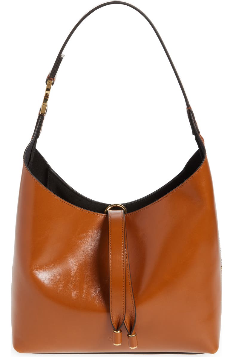 Chloé Small Marcie Leather Hobo Bag, Main, color, 26M Clay Brown