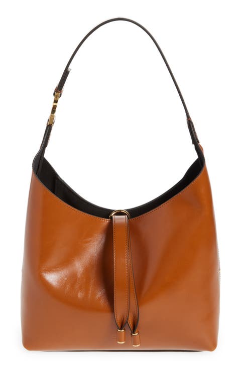 Small Marcie Leather Hobo Bag