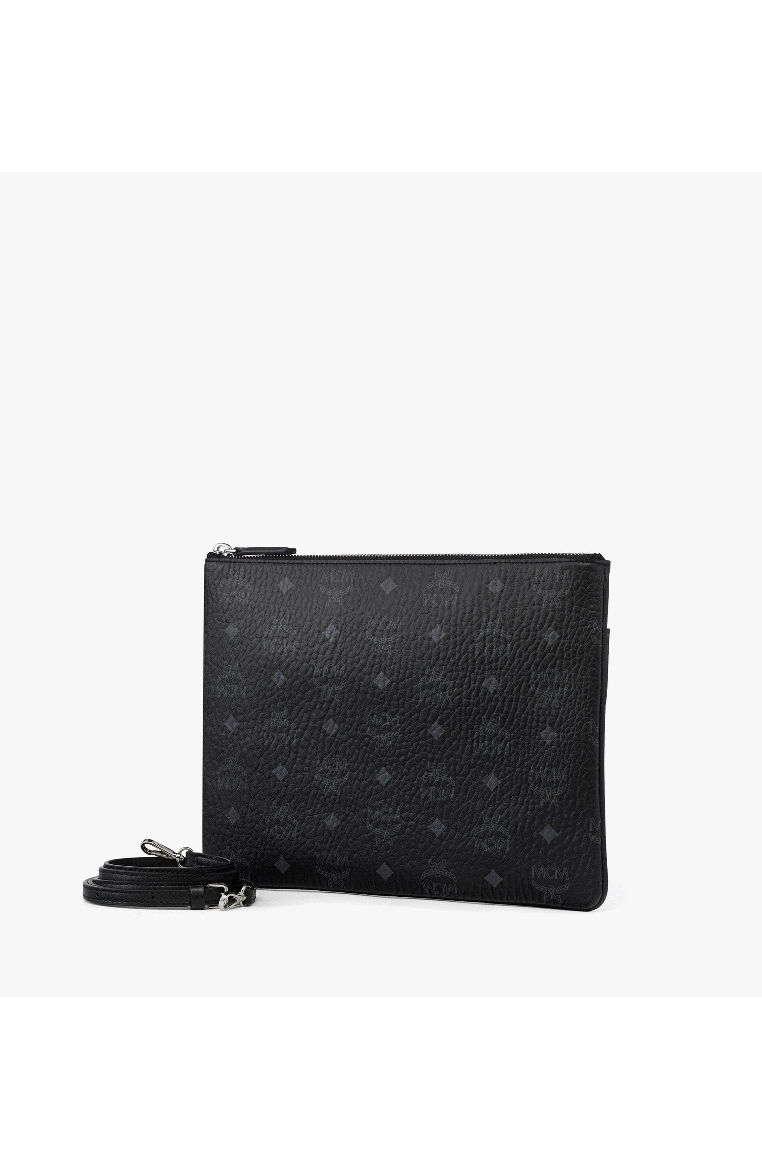 Medium Crossbody Pouch in Visetos Original, Alternate, color, Black