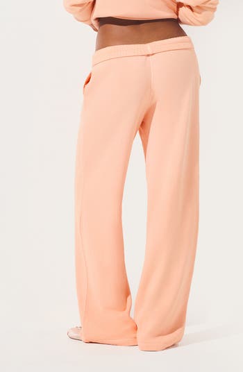 French Terry Low Rise Straight Leg Pants