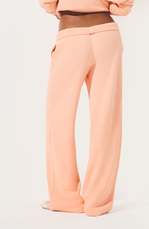 Skims French Terry Low Rise Straight Leg Pants In Pink