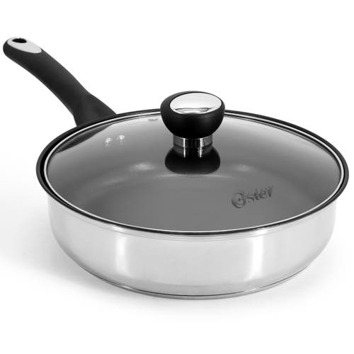 Oster Baldwyn 10 Piece Stainless Steel Belly-shaped Nonstick Cookware And Utensil Set In Silver