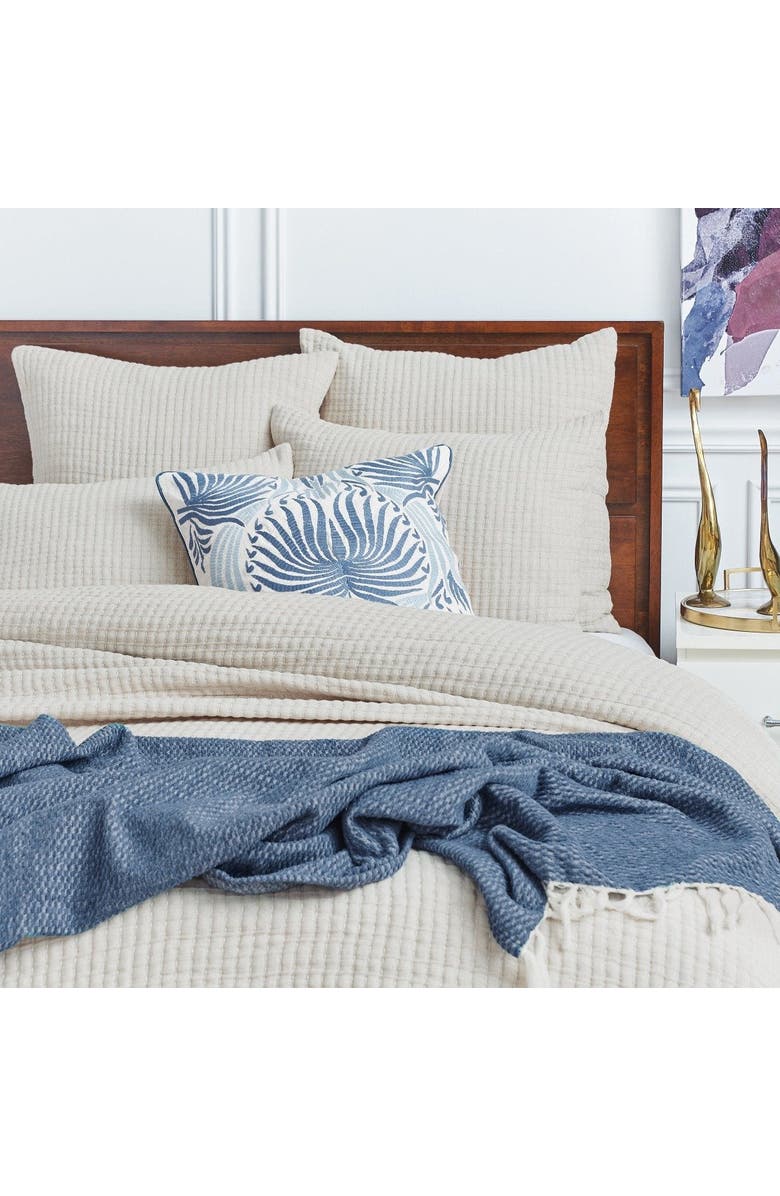 ELISABETH YORK 20" x 26" Lida Natural Cotton Standard Sham - Machine Washable, Alternate, color, Brown