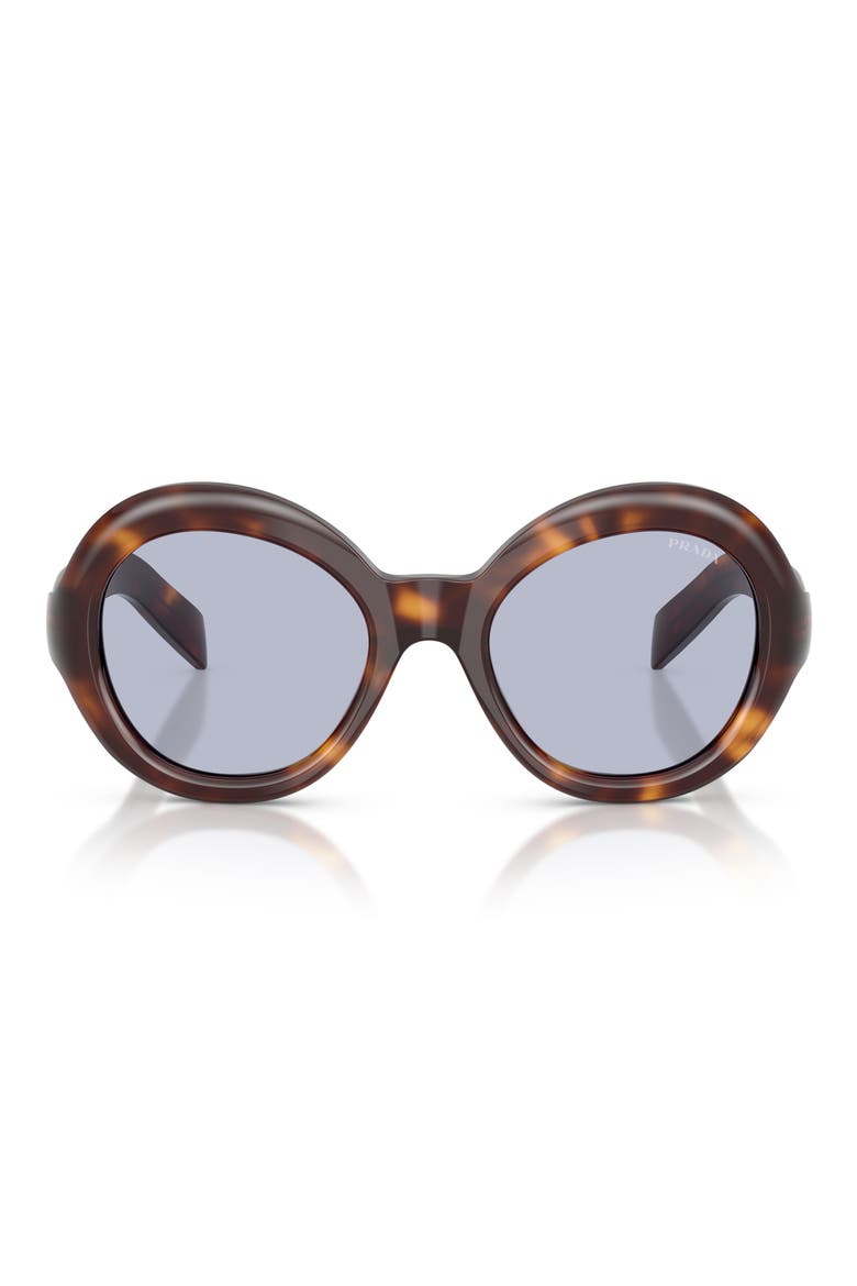 53mm Gradient Round Sunglasses, Main, color, CLASSIC TORTOISE / BLUE