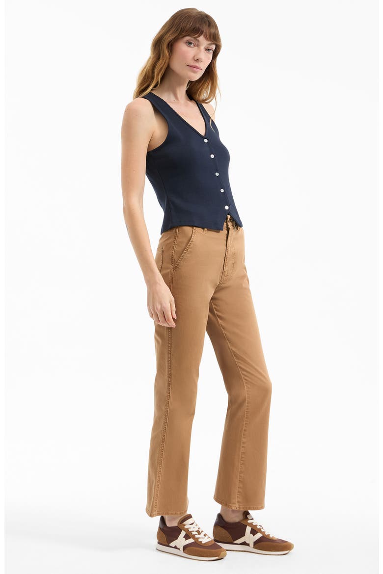 Carson High Waist Flare Ankle Crop Pants, Alternate, color, ACORN