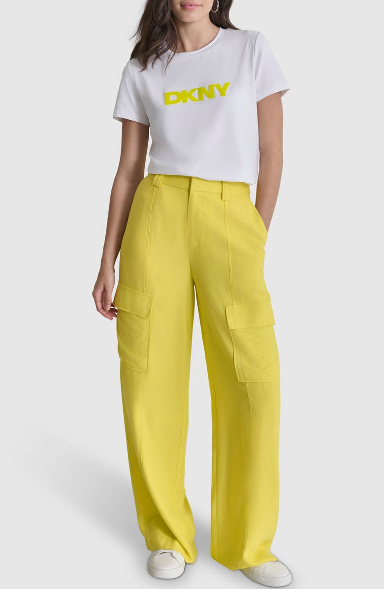 DKNY Neon Logo Cotton Graphic T-Shirt, Alternate, color, 