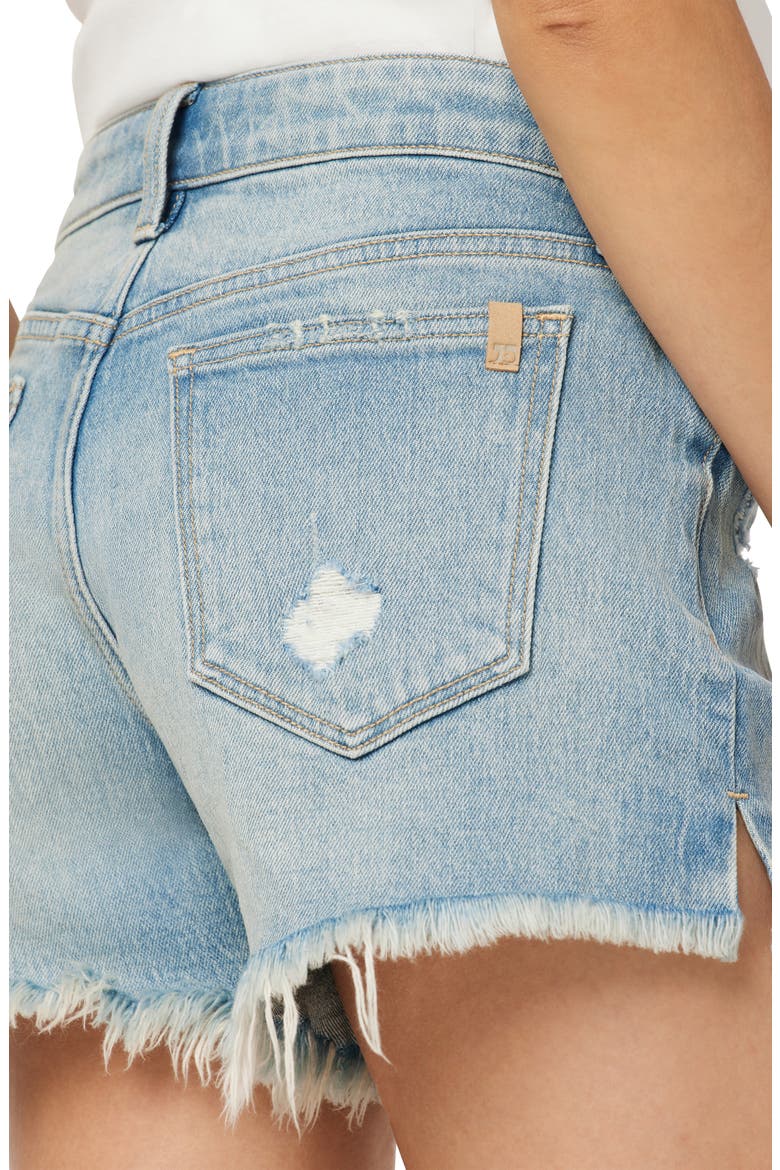 The Ozzie Frayed Denim Maternity Shorts, Alternate, color, OHIO
