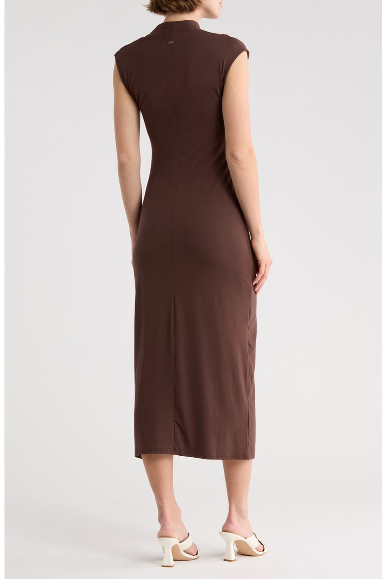 Asymmetric Neck Sleeveless Dress, Alternate, color, HOT FUDGE