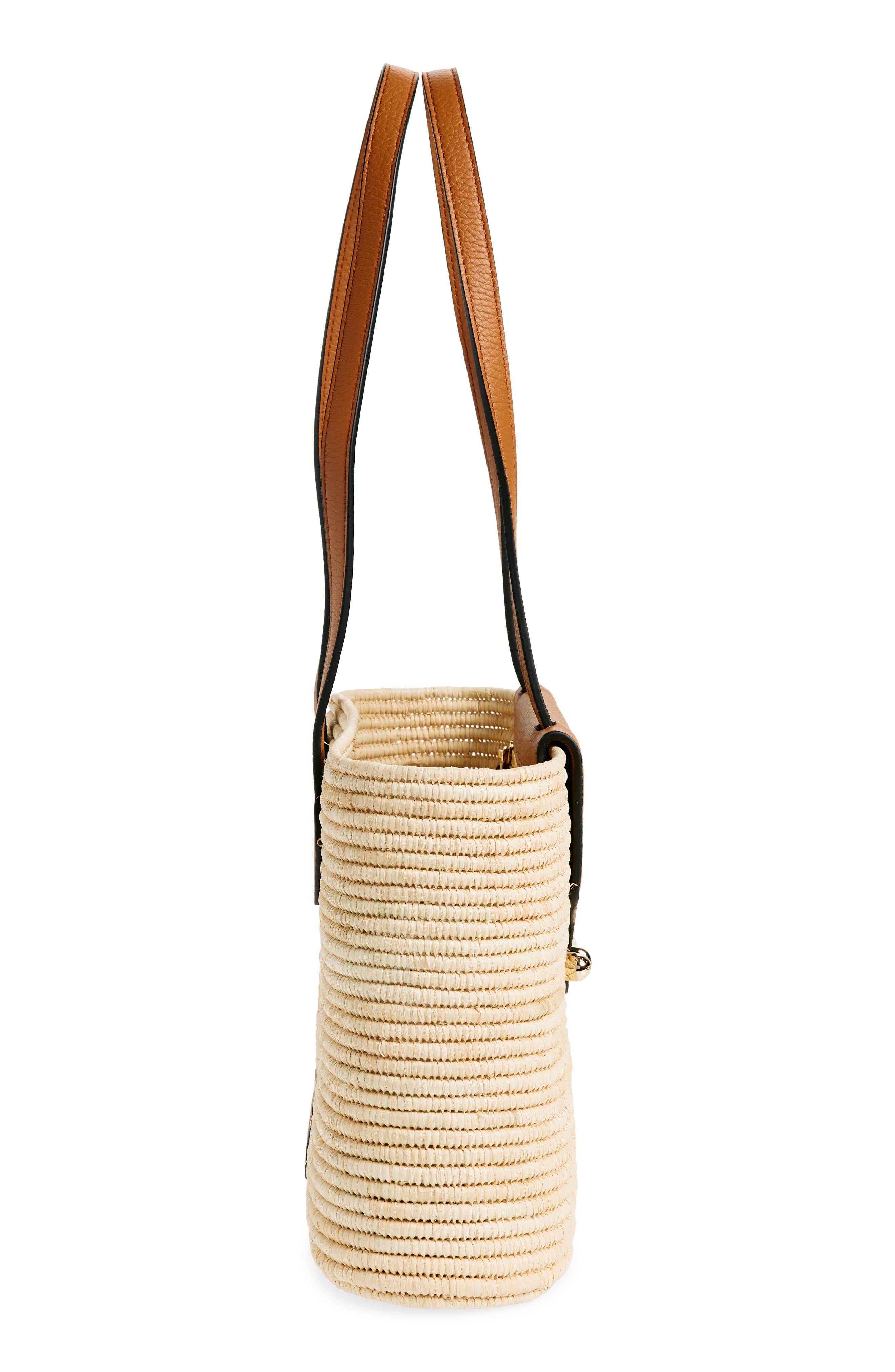 Strathberry Raffia Basket Tote, Alternate, color, Tan